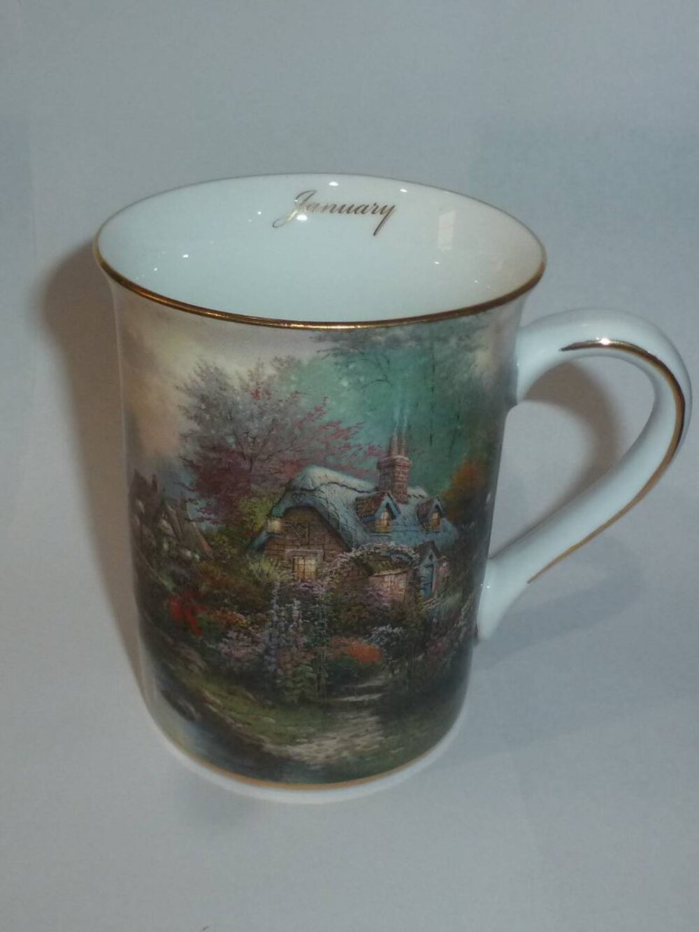 Thomas Kinkade's Joys of the Season Coffee / Mug Collection -  January